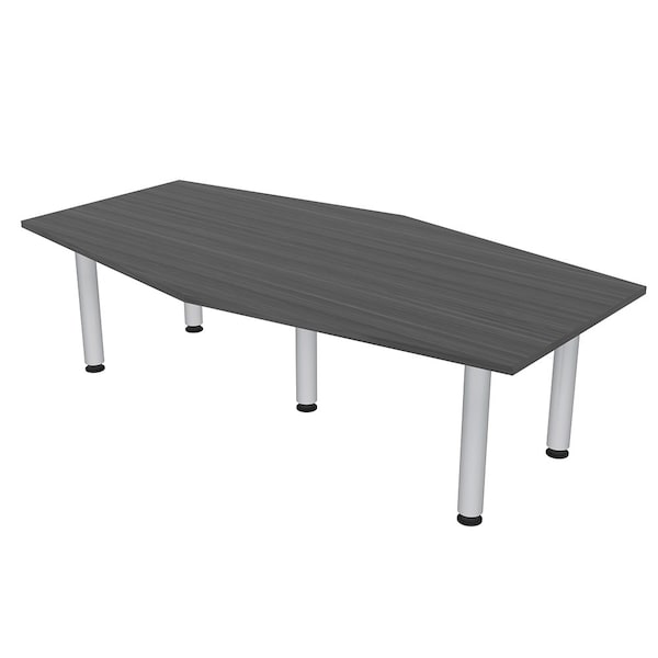 45.25 in W, 84 in L, 29 in H, Engineered Wood Top, Grey
